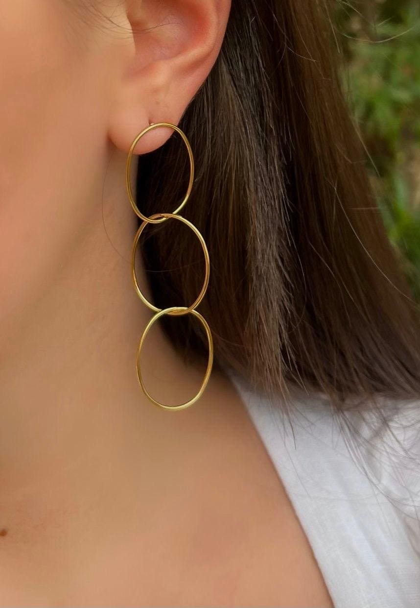 Trilogy earrings